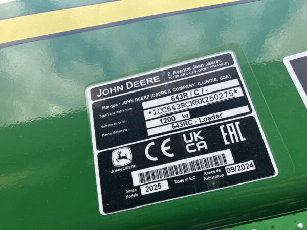 John Deere 643R Loader and Brackets - Image 4