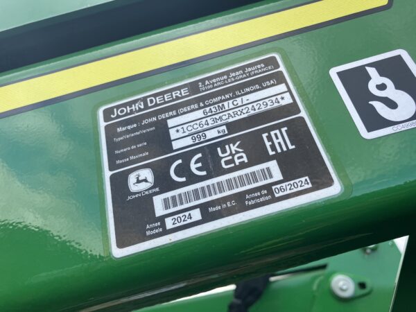 John Deere 643M Loader and Brackets - Image 7