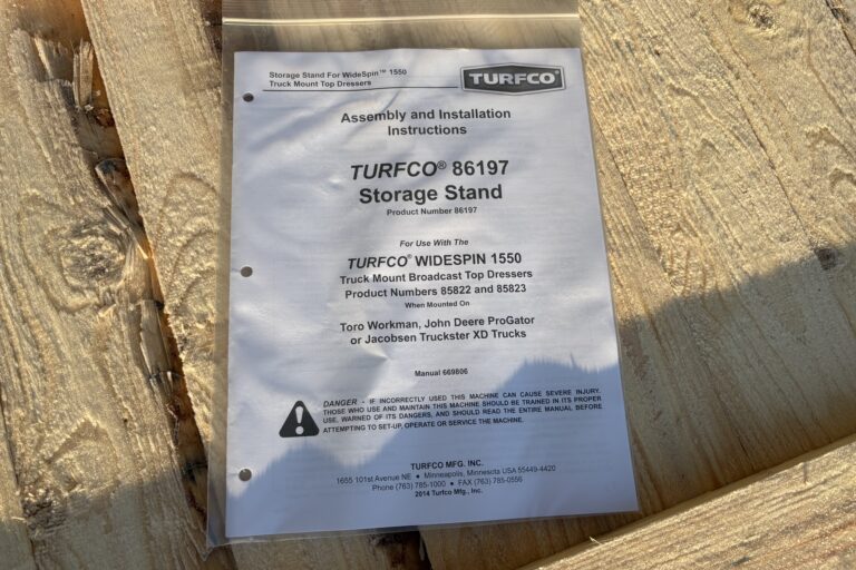 Turfco 1550 Top Dresser Storage Stands